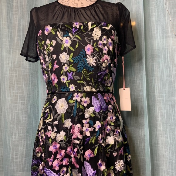 Alex Marie Floral Embroidered High Low Dress - Picture 13 of 16